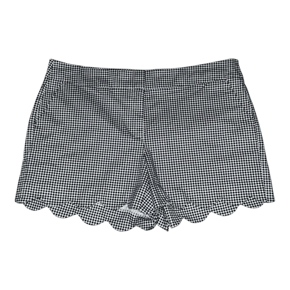 Crown & Ivy gingham shorts with scalloped hem
